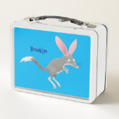 Niedlicher glücklicher australischer Bilby-Cartoon Metall Brotdose (Rückseite)