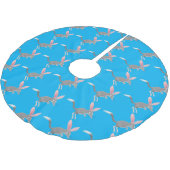 Niedlicher glücklicher australischer Bilby-Cartoon Polyester Weihnachtsbaumdecke (Schrägansicht)