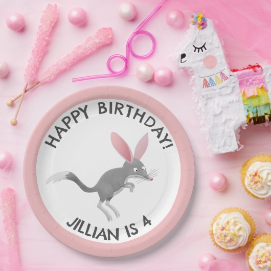 Niedlicher glücklicher australischer Geburtstag pe Pappteller (Party)