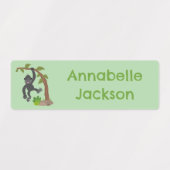 Niedlicher glücklicher Baby Gorilla Cartoon person Etiketten (Design 2)