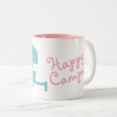 Niedlicher glücklicher Camper - personalisierter M Zweifarbige Tasse (VorderseiteRechts)