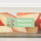 Niedlicher, glücklicher Cartoon für Ziegen persona Etiketten (Befestigt)