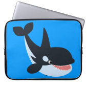 Niedlicher glücklicher Cartoon Killer Whale Laptop Laptopschutzhülle (Vorderseite)