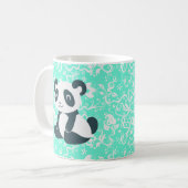 Niedlicher glücklicher Cartoon-Panda Kaffeetasse (Vorderseite Links)