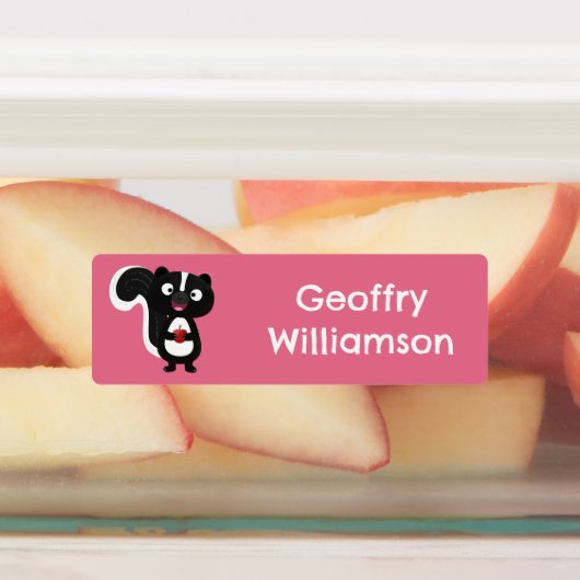 Niedlicher glücklicher Cartoon personalisiert Etiketten (Befestigt)