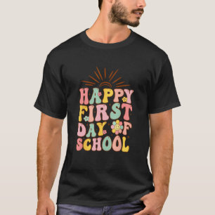 Niedlicher glücklicher erster Schultag zurück zur  T-Shirt