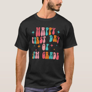 Niedlicher glücklicher erster Tag der 4. Klasse zu T-Shirt