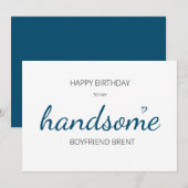 niedlicher glücklicher Geburtstag gut aussehender  Einladung (Vorne/Hinten)