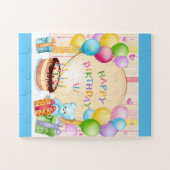 Niedlicher glücklicher Geburtstag Puzzle (Horizontal)