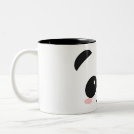 Niedlicher glücklicher Gesichts-Panda Zweifarbige Tasse