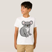Niedlicher glücklicher grauer Koala, der T-Shirt (Vorne ganz)