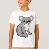 Niedlicher glücklicher grauer Koala, der T-Shirt (Vorderseite)