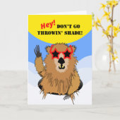 Niedlicher glücklicher Groundhog Day Don't Go Thro Karte (Gelbe Blume)