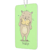 Niedlicher, glücklicher Hamster mit Erdnuss-Cartoo Autolufterfrischer (Links)