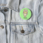 Niedlicher, glücklicher Hamster mit Erdnuss-Cartoo Button (Beispiel)