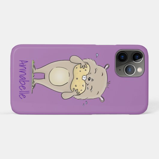Niedlicher, glücklicher Hamster mit Erdnuss-Cartoo Case-Mate iPhone Hülle (Rückseite (Horizontal))