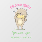 Niedlicher, glücklicher Hamster mit Erdnuss-Cartoo Fensteraufkleber (Blatt)