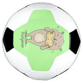 Niedlicher, glücklicher Hamster mit Erdnuss-Cartoo Fußball (Gedreht)