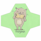 Niedlicher, glücklicher Hamster mit Erdnuss-Cartoo Fußball (Flach)