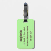 Niedlicher, glücklicher Hamster mit Erdnuss-Cartoo Gepäckanhänger (Rückseite vertikal)