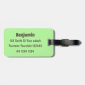 Niedlicher, glücklicher Hamster mit Erdnuss-Cartoo Gepäckanhänger (Rückseite horizontal)