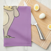 Niedlicher, glücklicher Hamster mit Erdnuss-Cartoo Geschirrtuch (Viertel Falte)