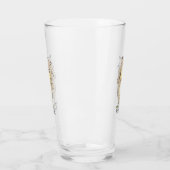 Niedlicher, glücklicher Hamster mit Erdnuss-Cartoo Glas (Links)