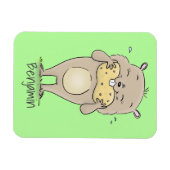 Niedlicher, glücklicher Hamster mit Erdnuss-Cartoo Magnet (Horizontal)