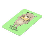 Niedlicher, glücklicher Hamster mit Erdnuss-Cartoo Magnet (Linke Seite)