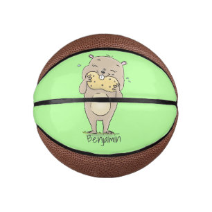 Niedlicher, glücklicher Hamster mit Erdnuss-Cartoo Mini Basketball