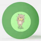 Niedlicher, glücklicher Hamster mit Erdnuss-Cartoo Tischtennisball (Rückseite)