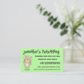 Niedlicher, glücklicher Hamster mit Erdnuss-Cartoo Visitenkarte (Stehend Vorderseite)