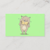 Niedlicher, glücklicher Hamster mit Erdnuss-Cartoo Visitenkarte (Rückseite)