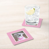 Niedlicher glücklicher Hund mit geschmeidigen Auge Rechteckiger Pappuntersetzer (Vor Ort)