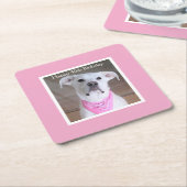 Niedlicher glücklicher Hund mit geschmeidigen Auge Rechteckiger Pappuntersetzer (angewinkelt)