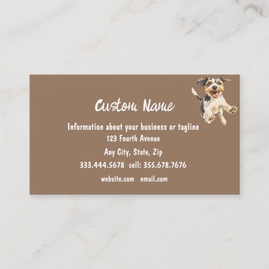 Niedlicher glücklicher Hund Tier Visitenkarte (Vorderseite)