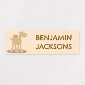 Niedlicher, glücklicher Kamel-Cartoon personalisie Etiketten (Design 2)