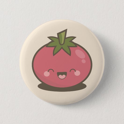 Niedlicher glücklicher Kawaii Button (Vorderseite)