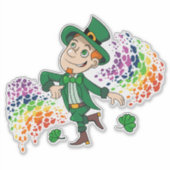 Niedlicher glücklicher Lächelnelke, ein Regenbogen Aufkleber (Vorderseite)