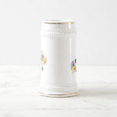 Niedlicher glücklicher Lächelnelke, ein Regenbogen Bierglas (Mittel)