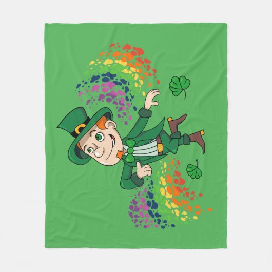 Niedlicher glücklicher Lächelnelke, ein Regenbogen Fleecedecke (Vorderseite)