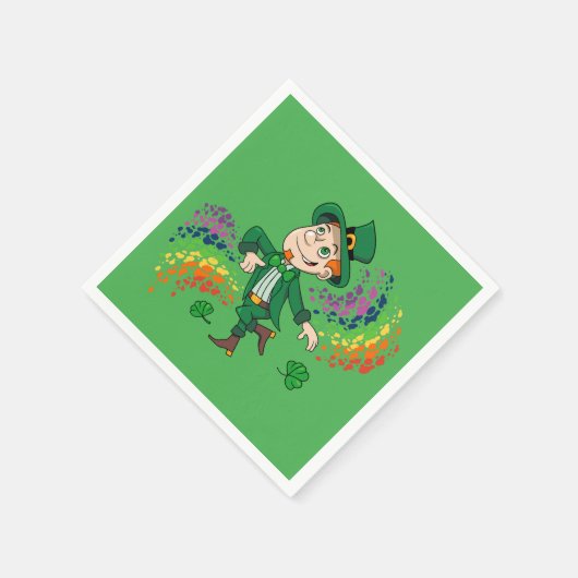 Niedlicher glücklicher Lächelnelke, ein Regenbogen Serviette (Ecke)