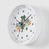 Niedlicher glücklicher Lächelnelke, ein Regenbogen Uhr (Winkel)