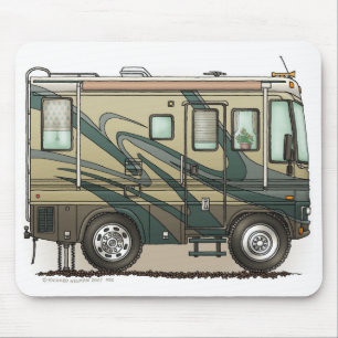 Niedlicher glücklicher Lagerbewohner großer RV-Z Mousepad