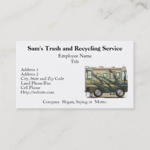 Niedlicher glücklicher Lagerbewohner großer RV-Z Visitenkarte