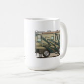 Niedlicher glücklicher Lagerbewohner großer RV-Zug Kaffeetasse (VorderseiteRechts)