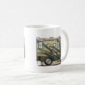 Niedlicher glücklicher Lagerbewohner großer RV-Zug Kaffeetasse (VorderseiteRechts)