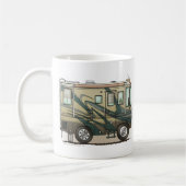 Niedlicher glücklicher Lagerbewohner großer RV-Zug Kaffeetasse (Links)