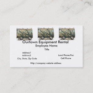 Niedlicher glücklicher Lagerbewohner großer RV-Zug Visitenkarte