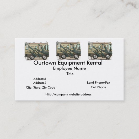 Niedlicher glücklicher Lagerbewohner großer RV-Zug Visitenkarte (Vorderseite)